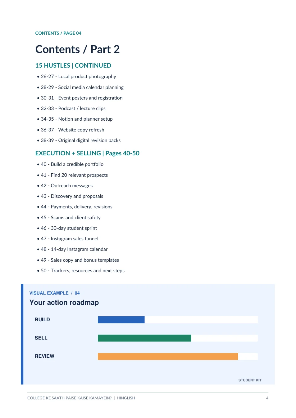 Actual eBook page 4: Table of contents · Part 2